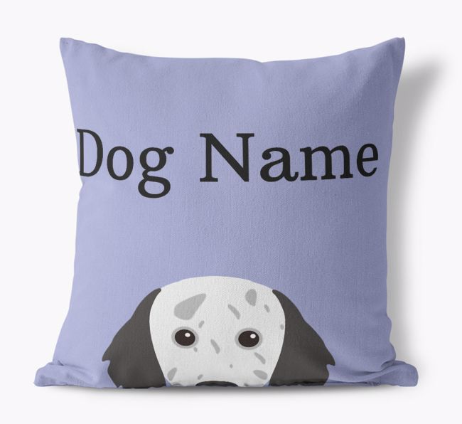 {dogsName}'s Icon & Name: Personalised {breedFullName} Canvas Cushion